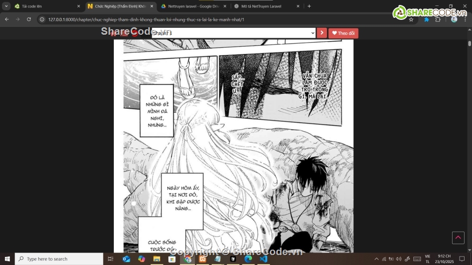 Code web,Laravel,nettruyen